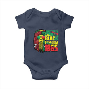 Juneteenth Baby Onesie Celebrate Black Freedom 1865 Dope Dreadlocks Lion Locs Rasta Hair TS02 Navy Print Your Wear