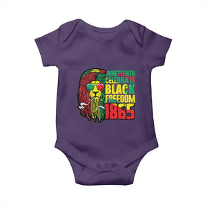 Juneteenth Baby Onesie Celebrate Black Freedom 1865 Dope Dreadlocks Lion Locs Rasta Hair TS02 Purple Print Your Wear
