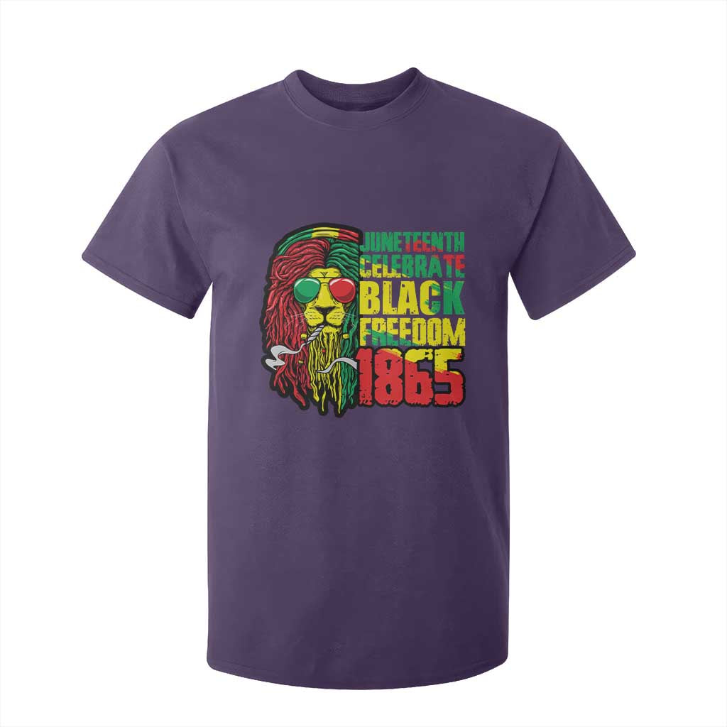 Juneteenth T Shirt For Kid Celebrate Black Freedom 1865 Dope Dreadlocks Lion Locs Rasta Hair TS02 Purple Print Your Wear