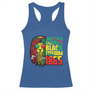 Juneteenth Racerback Tank Top Celebrate Black Freedom 1865 Dope Dreadlocks Lion Locs Rasta Hair TS02 Royal Blue Print Your Wear