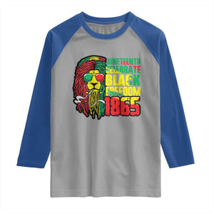 Juneteenth Raglan Shirt Celebrate Black Freedom 1865 Dope Dreadlocks Lion Locs Rasta Hair TS02 Sport Gray Royal Print Your Wear