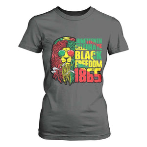 Juneteenth T Shirt For Women Celebrate Black Freedom 1865 Dope Dreadlocks Lion Locs Rasta Hair TS02 Dark Heather Print Your Wear