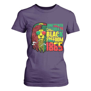 Juneteenth T Shirt For Women Celebrate Black Freedom 1865 Dope Dreadlocks Lion Locs Rasta Hair TS02 Purple Print Your Wear
