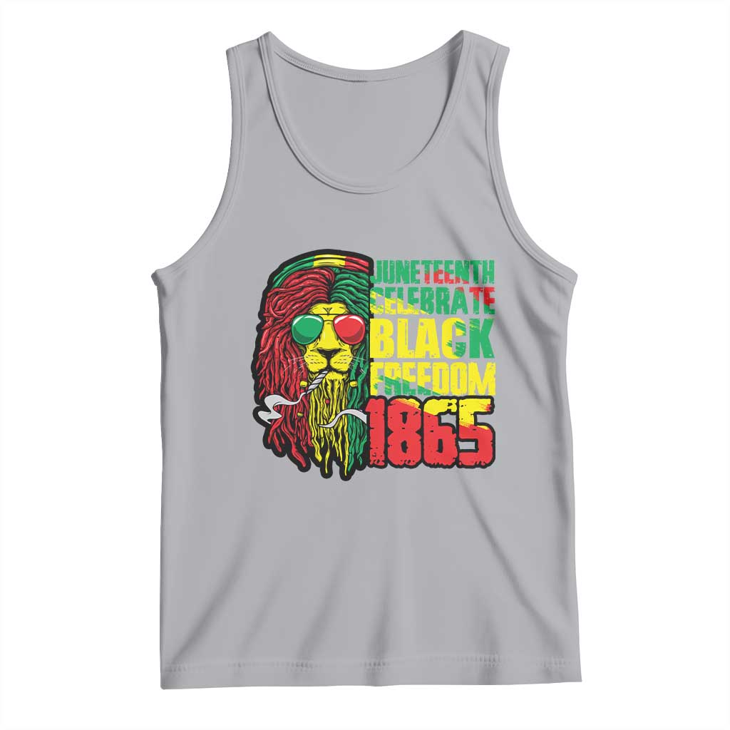 Juneteenth Tank Top Celebrate Black Freedom 1865 Dope Dreadlocks Lion Locs Rasta Hair TS02 Athletic Heather Print Your Wear