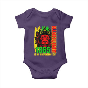 Juneteenth 1865 Is My Independence Day Baby Onesie Freedom Lion King TS02 Purple Print Your Wear