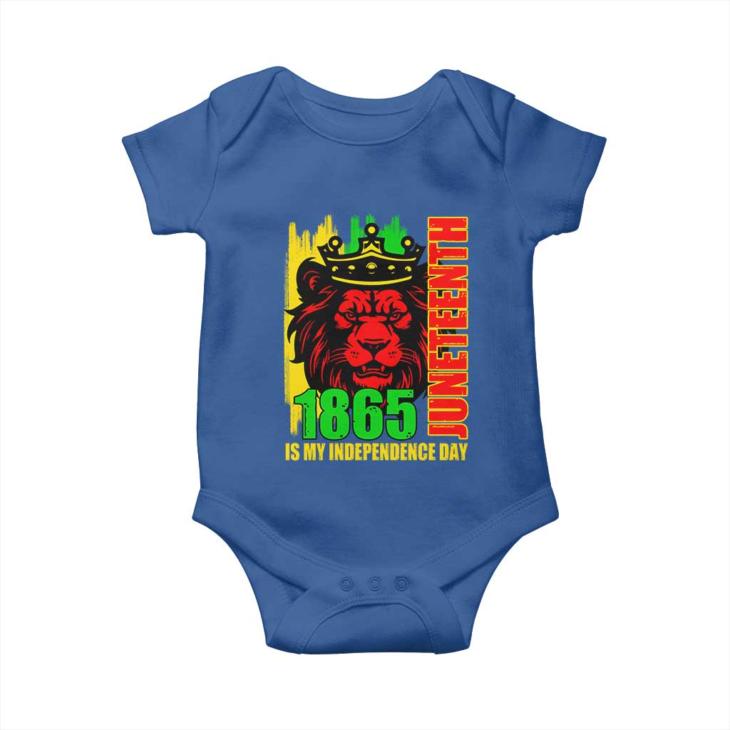 Juneteenth 1865 Is My Independence Day Baby Onesie Freedom Lion King TS02 Royal Blue Print Your Wear