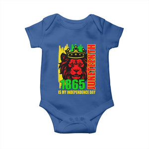 Juneteenth 1865 Is My Independence Day Baby Onesie Freedom Lion King TS02 Royal Blue Print Your Wear