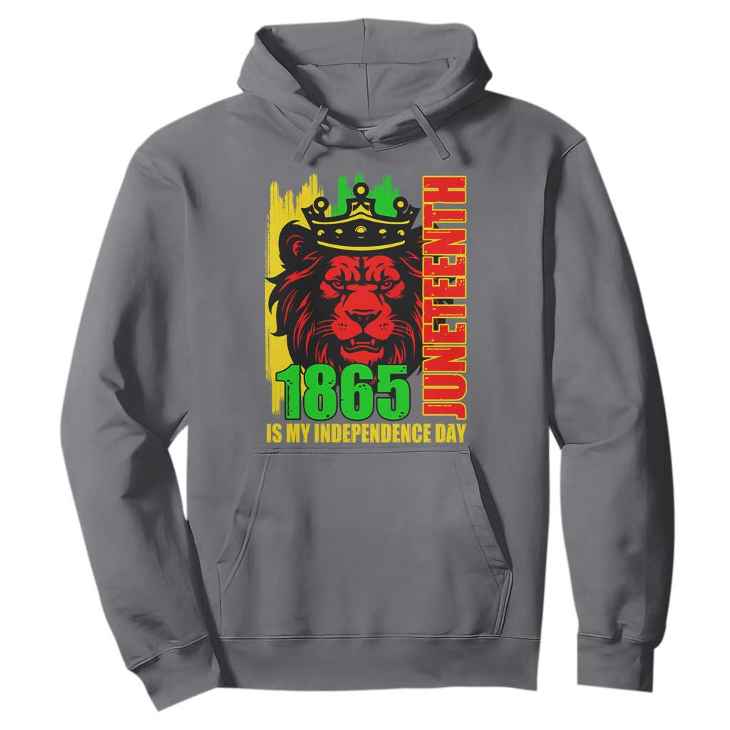 Juneteenth 1865 Is My Independence Day Hoodie Cool Lion King TS02 Charcoal Print Your Wear