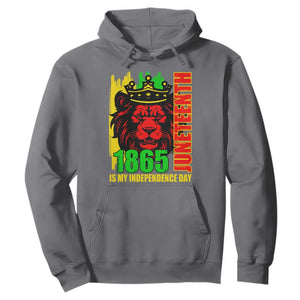 Juneteenth 1865 Is My Independence Day Hoodie Cool Lion King TS02 Charcoal Print Your Wear