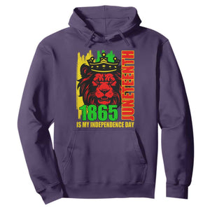 Juneteenth 1865 Is My Independence Day Hoodie Cool Lion King TS02 Purple Print Your Wear
