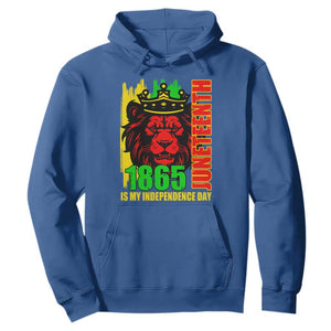 Juneteenth 1865 Is My Independence Day Hoodie Cool Lion King TS02 Royal Blue Print Your Wear