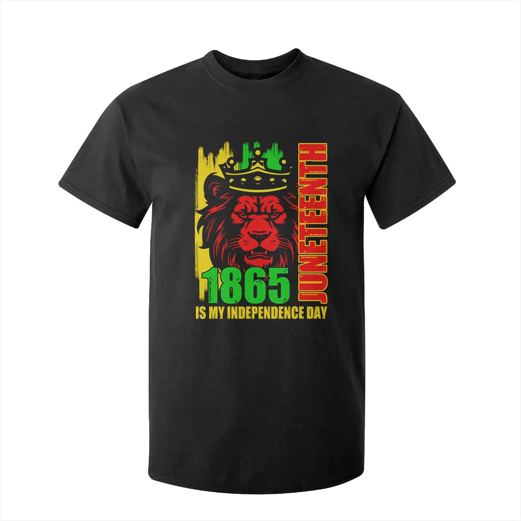Juneteenth 1865 Is My Independence Day T Shirt For Kid Freedom Lion King TS02 Black Print Your Wear
