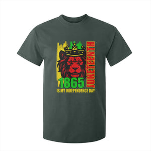 Juneteenth 1865 Is My Independence Day T Shirt For Kid Freedom Lion King TS02 Dark Forest Green Print Your Wear