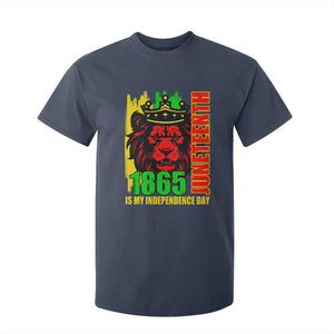 Juneteenth 1865 Is My Independence Day T Shirt For Kid Freedom Lion King TS02 Navy Print Your Wear