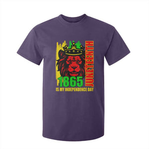 Juneteenth 1865 Is My Independence Day T Shirt For Kid Freedom Lion King TS02 Purple Print Your Wear