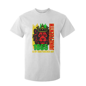 Juneteenth 1865 Is My Independence Day T Shirt For Kid Freedom Lion King TS02 White Print Your Wear