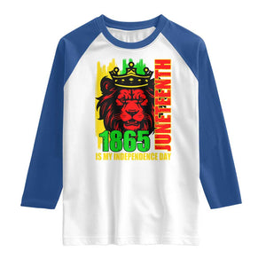 Juneteenth 1865 Is My Independence Day Raglan Shirt Freedom Lion King TS02 White Royal Print Your Wear