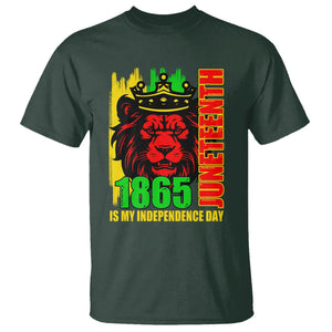Juneteenth 1865 Is My Independence Day T Shirt Cool Lion King TS02 Dark Forest Green Print Your Wear