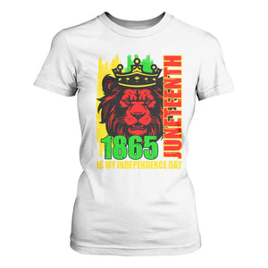 Juneteenth 1865 Is My Independence Day T Shirt For Women Freedom Lion King TS02 White Print Your Wear