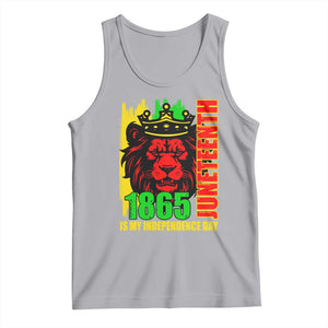 Juneteenth 1865 Is My Independence Day Tank Top Freedom Lion King TS02 Athletic Heather Print Your Wear