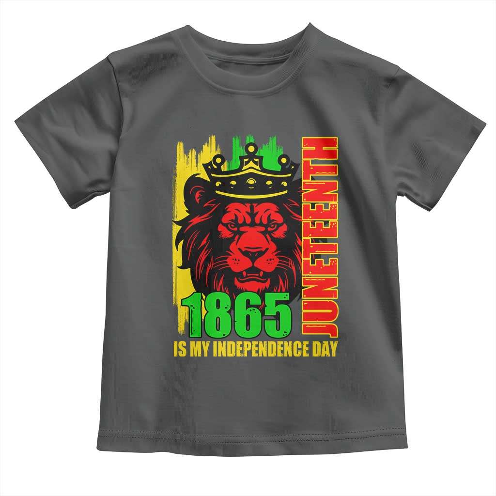 Juneteenth 1865 Is My Independence Day Toddler T Shirt Freedom Lion King TS02 Dark Heather Print Your Wear