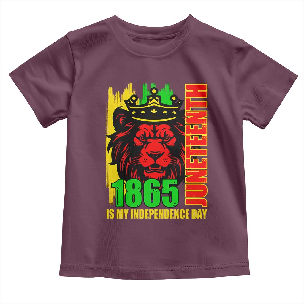 Juneteenth 1865 Is My Independence Day Toddler T Shirt Freedom Lion King TS02 Maroon Print Your Wear