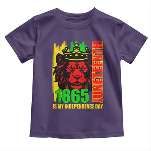 Juneteenth 1865 Is My Independence Day Toddler T Shirt Freedom Lion King TS02 Purple Print Your Wear