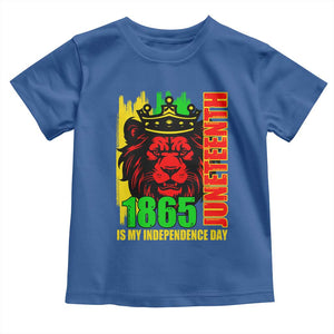 Juneteenth 1865 Is My Independence Day Toddler T Shirt Freedom Lion King TS02 Royal Blue Print Your Wear