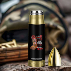 Proud Female Veteran I Am Proud Of The Female I Am Today Roses Combat Boots Bullet Tumbler TS02 Print Your Wear