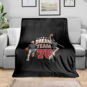 Dream Team 76 Founding Fathers Playing Basketball Throw Blanket Funny George Washington Abraham Lincoln Patriotic Sports Fan TS02 Print Your Wear