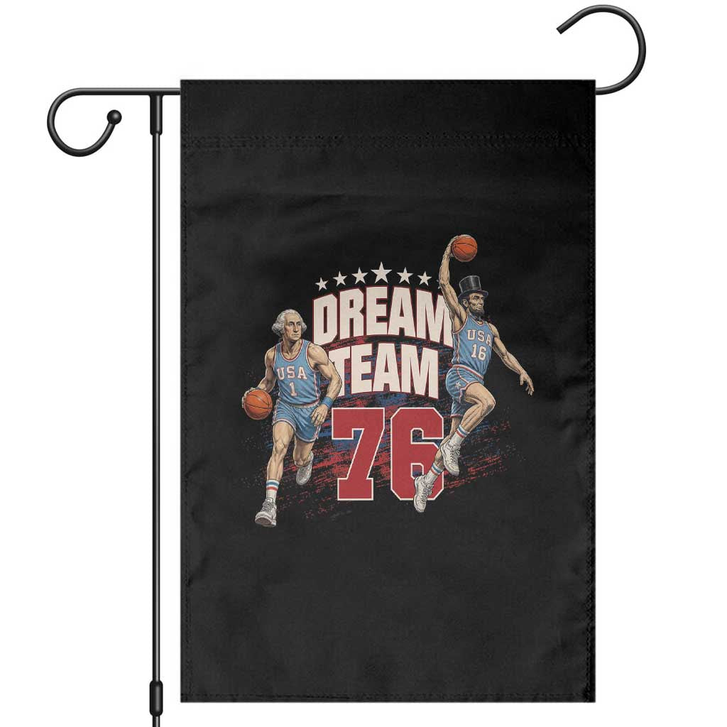 Dream Team 76 Founding Fathers Playing Basketball Garden Flag Funny George Washington Abraham Lincoln Patriotic Sports Fan TS02 Black Print Your Wear