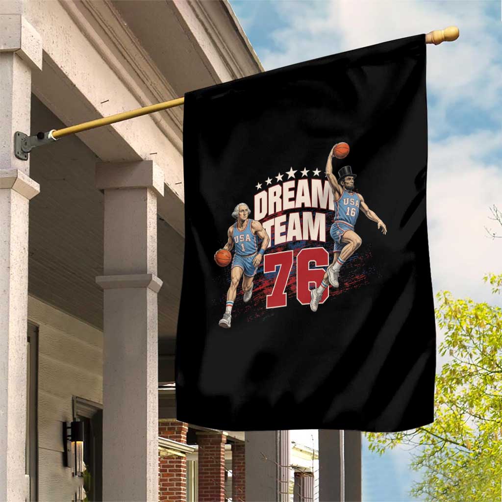 Dream Team 76 Founding Fathers Playing Basketball Garden Flag Funny George Washington Abraham Lincoln Patriotic Sports Fan TS02 Print Your Wear