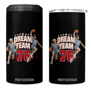 Dream Team 76 Founding Fathers Playing Basketball 4 in 1 Can Cooler Tumbler Funny George Washington Abraham Lincoln Patriotic Sports Fan TS02 One Size: 16 oz Black Print Your Wear