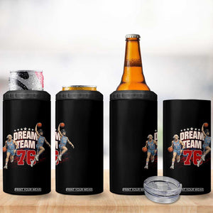 Dream Team 76 Founding Fathers Playing Basketball 4 in 1 Can Cooler Tumbler Funny George Washington Abraham Lincoln Patriotic Sports Fan TS02 Print Your Wear