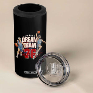 Dream Team 76 Founding Fathers Playing Basketball 4 in 1 Can Cooler Tumbler Funny George Washington Abraham Lincoln Patriotic Sports Fan TS02 Print Your Wear