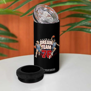 Dream Team 76 Founding Fathers Playing Basketball 4 in 1 Can Cooler Tumbler Funny George Washington Abraham Lincoln Patriotic Sports Fan TS02 Print Your Wear