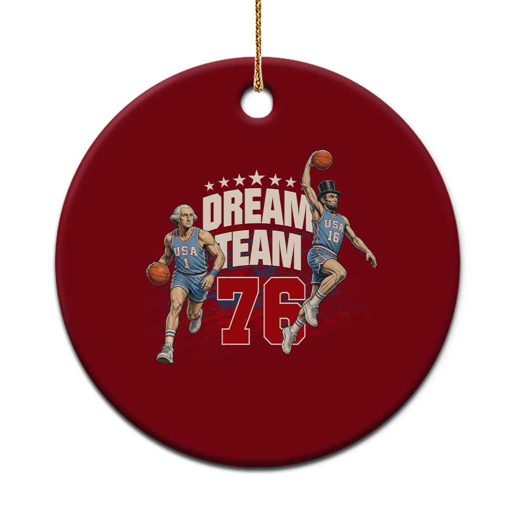 Dream Team 76 Founding Fathers Playing Basketball Ceramic Ornament Funny George Washington Abraham Lincoln Patriotic Sports Fan TS02 1pc Red Print Your Wear