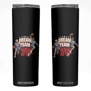 Dream Team 76 Founding Fathers Playing Basketball Skinny Tumbler Funny George Washington Abraham Lincoln Patriotic Sports Fan TS02 Black Print Your Wear