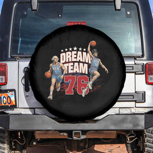 Dream Team 76 Founding Fathers Playing Basketball Spare Tire Cover Funny George Washington Abraham Lincoln Patriotic Sports Fan TS02 No hole Black Print Your Wear