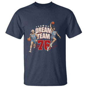 Dream Team 76 Founding Fathers Playing Basketball T Shirt Funny George Washington Abraham Lincoln Patriotic Sports Fan TS02 Navy Print Your Wear