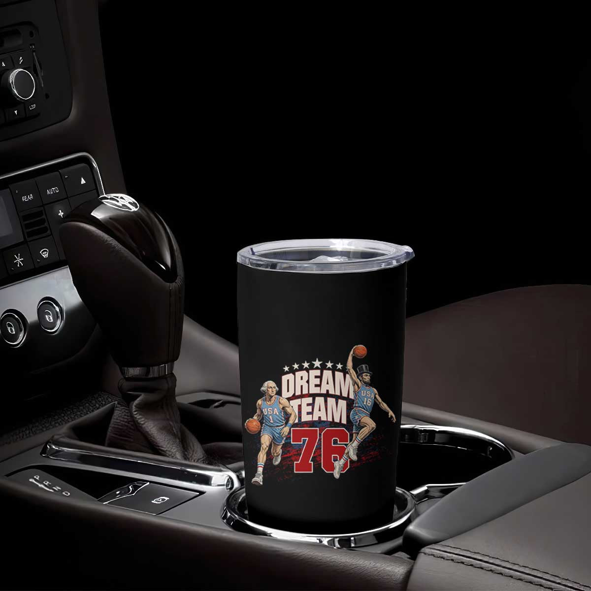 Dream Team 76 Founding Fathers Playing Basketball Tumbler Cup Funny George Washington Abraham Lincoln Patriotic Sports Fan TS02 Print Your Wear