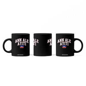 Ann Ale Ayiti Collegiate Athletic Sport Style Coffee Mug Let's Go Haiti Haitian Flag and Coat of Arms Pride TS02 Print Your Wear
