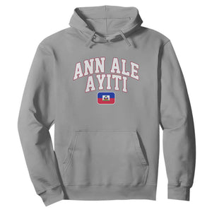 Ann Ale Ayiti Collegiate Athletic Sport Style Hoodie Let's Go Haiti Haitian Flag and Coat of Arms Pride