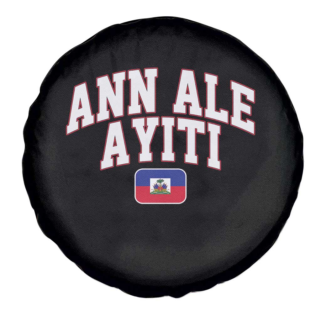 Ann Ale Ayiti Collegiate Athletic Sport Style Spare Tire Cover Let's Go Haiti Haitian Flag and Coat of Arms Pride TS02 Print Your Wear