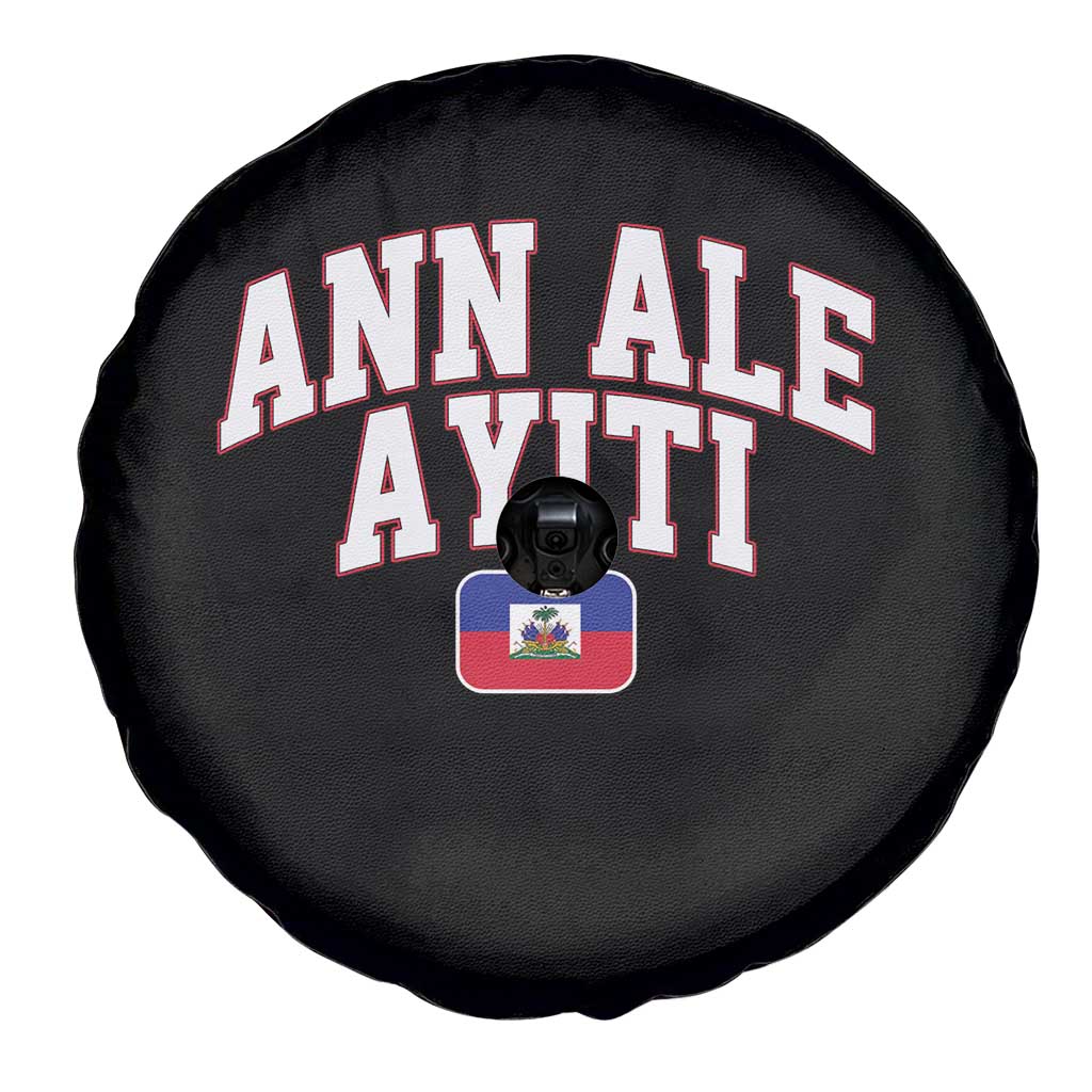 Ann Ale Ayiti Collegiate Athletic Sport Style Spare Tire Cover Let's Go Haiti Haitian Flag and Coat of Arms Pride TS02 Print Your Wear