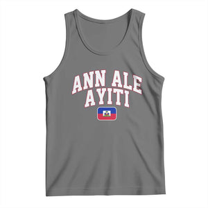 Ann Ale Ayiti Collegiate Athletic Sport Style Tank Top Let's Go Haiti Haitian Flag and Coat of Arms Pride