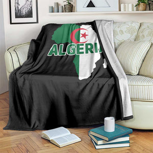 Algeria Algerian Pride Map of Africa Heritage Graphic Throw Blanket Patriotic North African Roots National Flag TS02 Print Your Wear