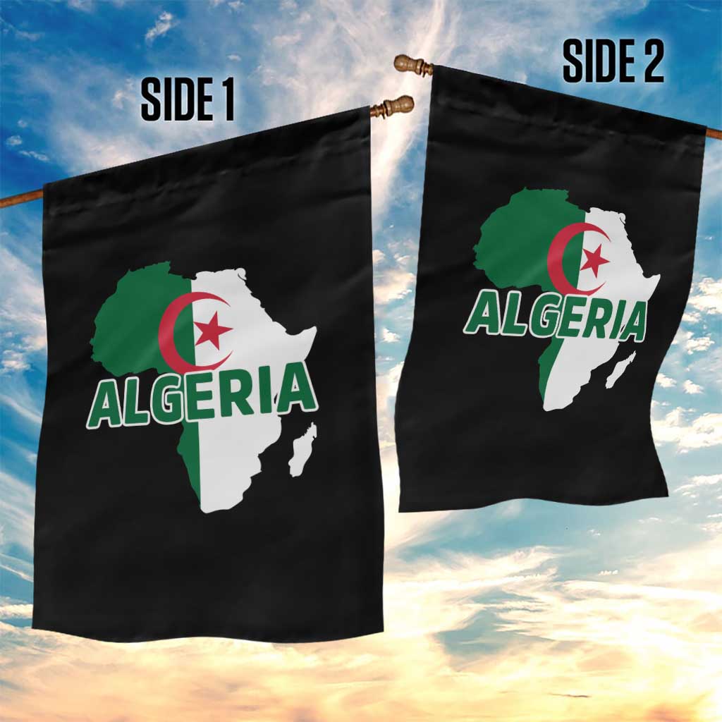 Algeria Algerian Pride Map of Africa Heritage Graphic Garden Flag Patriotic North African Roots National Flag TS02 Print Your Wear