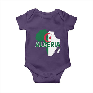 Algeria Algerian Pride Map of Africa Heritage Graphic Baby Onesie Patriotic North African Roots National Flag
