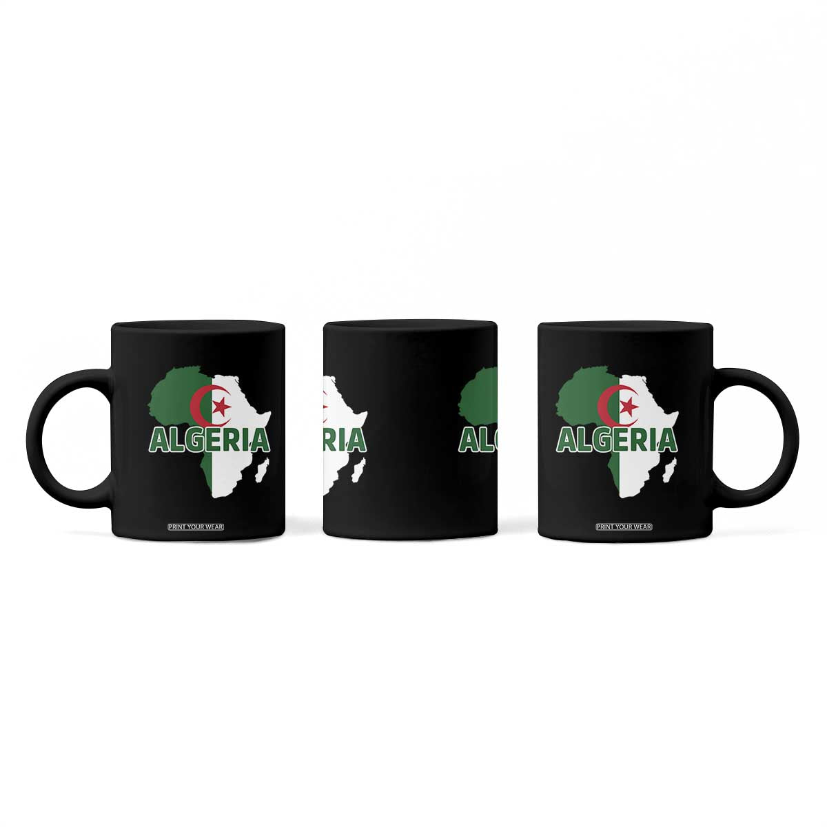 Algeria Algerian Pride Map of Africa Heritage Graphic Coffee Mug Patriotic North African Roots National Flag TS02 Print Your Wear
